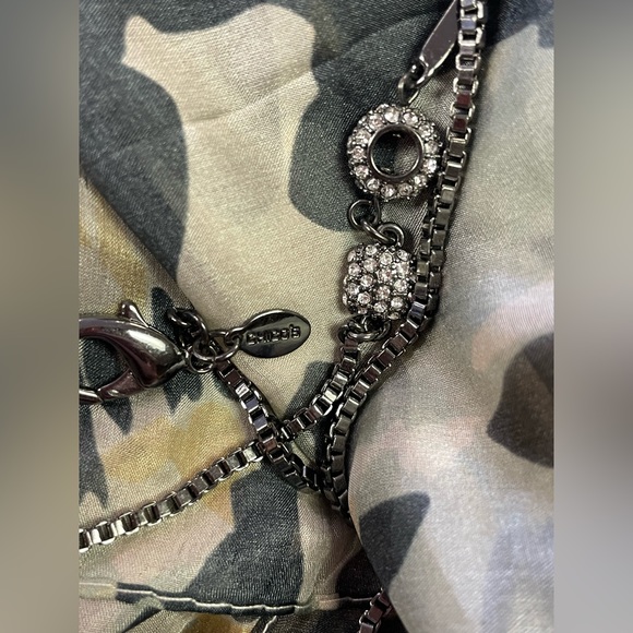 🖤Beautiful Chico’s box chain pave crystal necklace - Picture 5 of 8